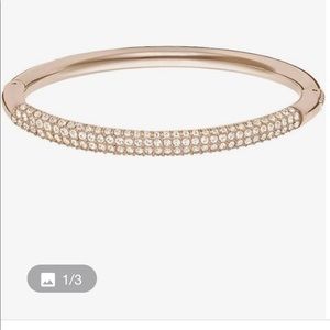 Swarovski bangle rose gold and crystal